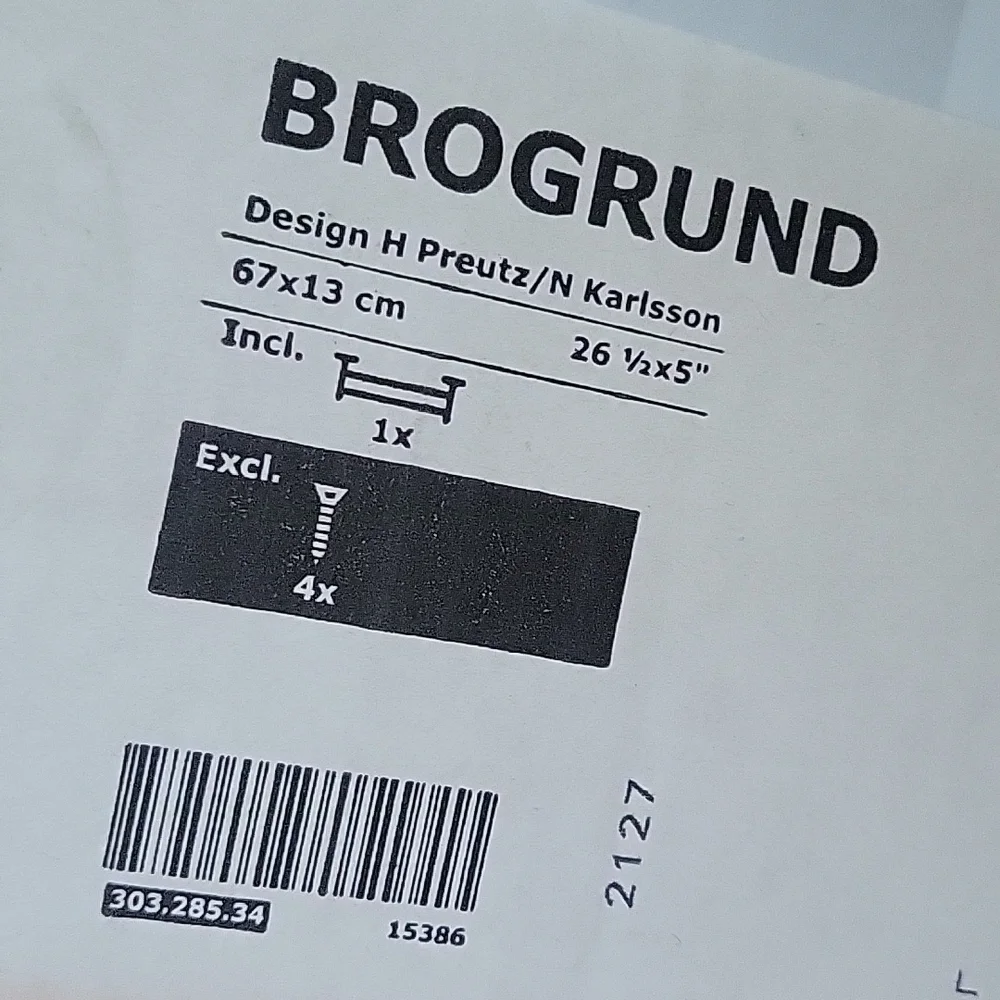 Two NIB Ikea brogrund towel rods